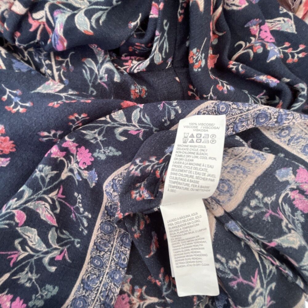 LUCKY BRAND Boho Long Sleeve Lightweight Floral Print S - Picture 8 of 8